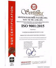 ISO 9001:2015 Sertifikası